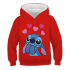 Stitch hoodie - rood